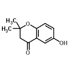 structure of CAS# 31366-85-5, 6-Hydroxy-2,2-Dimethyl-2,3-Dihydro-4H-Chromen-4-One;2,2-DIMETHYL-6-HYDROXY-4-CHROMANONE;6-hydroxy-2,2-dimethyl-2,3-dihydro-4H-chromen-4-one;6-hydroxy-2,2-dimethylchroman-4-one