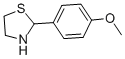 structure of CAS# 31404-08-7, 2-(4-Methoxy-Phenyl)-Thiazolidine;2-(4-Methoxyphenyl)-1,3-Thiazolidine;2-(4-METHOXYPHENYL)-1,3-THIAZOLANE;2-(4-METHOXY-PHENYL)-THIAZOLIDINE