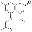 structure of CAS# 314742-55-7, 4-Ethyl-7-Methyl-5-(2-Oxopropoxy)-2H-Chromen-2-One;2H-1-benzopyran-2-one, 4-ethyl-7-methyl-5-(2-oxopropoxy);4-ethyl-7-methyl-5-(2-oxopropoxy)-2H-chromen-2-one;MFCD02057050