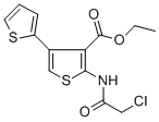 structure of CAS# 315676-33-6, 5'-[(2-Chloroacetyl)Amino]-[2,3'-Bithiophene]-4'-Carboxylic acid Ethyl Ester