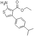 structure of CAS# 315683-17-1, Ethyl 2-Amino-4-(4-Isopropylphenyl)-3-Thiophenecarboxylate;2-Amino-4-(4-cyclohexyl-phenyl)-5-methyl-thiophene;2-Amino-4-(4-isopropyl-phenyl)-thiophene-3-carboxy;2-Amino-4<wbr>-(4-isopr<wbr>opyl-phen<wbr>yl)-thiop<wbr>hene-3-ca<wbr>rboxylic <wbr>acid ethy<wbr>l ester