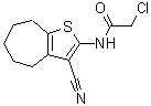 结构式 CAS# 315684-12-9, 2-氯-N-(3-氰基-5,6,7,8-四氢-4H-环庚并[b]噻吩-2-基)-乙酰胺
