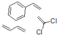 CAS#: 31669-55-3， Styrene, 1,3-butadiene, vinylidene chloride polymer