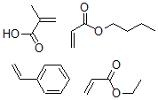 CAS#: 31671-56-4， Ethenylbenzene, butyl 2-propenoate, ethyl 2-propenoate, 2-methyl-2-propenoic acid polymer
