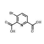 structure of CAS# 316808-10-3, 3-Bromo-2,6-Pyridinedicarboxylic Acid;