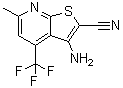 structure of CAS# 317840-08-7, 3-Amino-6-Methyl-4-(Trifluoromethyl)Thieno[2,3-b]Pyridine-2-Carbonitrile;3-AMINO-6-METHYL-4-(TRIFLUOROMETHYL)THIENOL [2,3-B]PYRIDINE-2-CARBONITRILE;3-AMINO-6-METHYL-4-(TRIFLUOROMETHYL)THIENO[2,3-B]PYRIDINE-2-CARBONITRILE