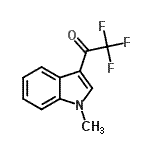 结构式 CAS# 318-54-7, 2,2,2-三氟-1-(1-甲基-1H-吲哚-3-基)乙酮