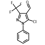 结构式 CAS# 318288-78-7, 5-氯-1-苯基-3-(三氟甲基)-1H-吡唑-4-甲醛