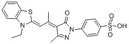 CAS#: 31994-53-3， 4-[(4Z)-4-[(1Z)-1-(3-Ethyl-1,3-Benzothiazol-2-Ylidene)Propan-2-Ylidene]-3-Methyl-5-Oxopyrazol-1-Yl]Benzenesulfonic Acid