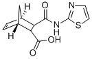 structure of CAS# 320784-65-4, (1S,4R,5S,6R)-6-(1,3-Thiazol-2-Ylcarbamoyl)Bicyclo[2.2.1]Hept-2-Ene-5-Carboxylic Acid;(1S,4R,5S,6R)-6-(Thiazol-2-Ylcarbamoyl)Bicyclo[2.2.1]Hept-2-Ene-5-Carboxylate;(1S,4R,5S,6R)-6-[Oxo-(2-Thiazolylamino)Methyl]-5-Bicyclo[2.2.1]Hept-2-Enecarboxylate;Zinc02568798