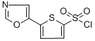 structure of CAS# 321309-40-4, 5-(1,3-Oxazol-5-Yl)-2-Thiophenesulfonyl Chloride;5-(1,3-Oxazol-5-Yl)-2-Thiophenesulphonyl Chloride;5-(1,3-Oxazol-5-Yl)Thiophene-2-Sulphonyl Chloride;2-Thiophenesulfonylchloride,5-(5-Oxazolyl)-(9CI)