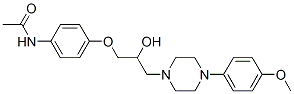 CAS 登录号：32151-76-1， N-[4-[2-羟基-3-[4-(4-甲氧基苯基)哌嗪-1-基]丙氧基]苯基]乙酰胺