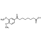 structure of CAS# 32246-94-9, 8-(3,4-Dimethoxyphenyl)-8-Oxooctanoic Acid;8-(3,4-Dimethoxyphenyl)-8-oxooctanoic acid