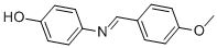structure of CAS# 3230-39-5, 4-(4-Methoxybenzylidene)-4-Hydroxyaniline;4-[(4-Methoxyphenyl)Methyleneamino]Phenol;4-[(4-Methoxybenzylidene)Amino]Phenol;Nsc112115