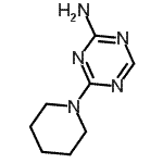 结构式 CAS# 32330-92-0, 4-(1-哌啶基)-1,3,5-三嗪-2-胺