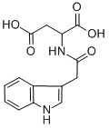 结构式 CAS# 32449-99-3, 吲哚-3-乙酰基-DL-天冬氨酸
