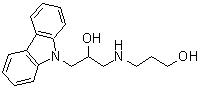 结构式 CAS# 324773-66-2, 3-(3-咔唑-9-基-2-羟基-丙基氨基)-丙-1-醇