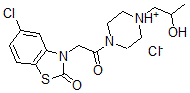 CAS#: 32527-53-0， 5-Chloro-3-[2-[4-(2-Hydroxypropyl)Piperazin-4-Ium-1-Yl]-2-Oxoethyl]-1,3-Benzothiazol-2-One Chloride
