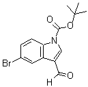 structure of CAS# 325800-39-3, 5-Bromo-3-Formylindole-1-Carboxylic Acid Tert-Butyl Ester;5-Bromo-3-Formyl-1H-Indole-1-Carboxylic Acid Tert-Butyl Ester;5-BROMO-3-FORMYLINDOLE-1-CARBOXYLIC ACID TERT-BUTYL ESTER;5-Bromo-1H-Indole-3-Carboxaldehyde, N-BOC Protected 98%