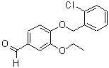structure of CAS# 325856-53-9, 4-[(2-Chlorobenzyl)Oxy]-3-Ethoxybenzaldehyde;4-(2-Chlorobenzyloxy)-3-ethoxybenzaldehyde;4-(2-Chloro-benzyloxy)-3-ethoxy-benzaldehyde;4-[(2-chlorophenyl)methoxy]-3-ethoxybenzaldehyde