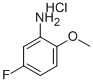 结构式 CAS# 326-83-0, 5-氟-2-甲氧基苯胺盐酸盐