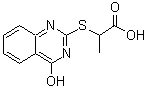 结构式 CAS# 328977-86-2, 2-[(4-羟基-2-喹唑啉基)硫基]丙酸