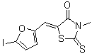 CAS#: 329002-53-1， (5Z)-5-[(5-Iodo-2-Furyl)Methylene]-3-Methyl-2-Thioxo-1,3-Thiazolidin-4-One