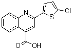 structure of CAS# 329222-93-7, 2-(5-Chloro-2-Thienyl)-4-Quinolinecarboxylic Acid;2-(5-chloro-2-thienyl)-4-quinolinecarboxylic acid;2-(5-Chloro-2-thienyl)-4-quinolinecarboxylic acid #;2-(5-Chlorothien-2-yl)quinoline-4-carboxylic acid