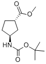 结构式 CAS# 329910-39-6, (1S,3S)-N-叔丁氧羰基-1-氨基环戊烷-3-羧酸甲酯
