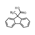 结构式 CAS# 3300-17-2, 9-甲基-9H-芴-9-羧酸