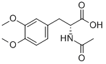 结构式 CAS# 33043-37-7, (R)-N-乙酰基-3,4-二甲氧基苯基丙氨酸