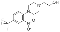 structure of CAS# 330633-81-3, 2-[4-[2-Nitro-4-(Trifluoromethyl)Phenyl]Piperazino]-1-Ethanol;2-{4-[2-Nitro-4-(Trifluoromethyl)Phenyl]Piperazino}-1-Ethanol (En);1-(2-HYDROXYETHYL)-4-[2-NITRO-4-(TRIFLUORMETHYL)PHENYL]PIPERAZINE;2-(4-[2-NITRO-4-(TRIFLUOROMETHYL)PHENYL]PIPERAZIN-1-YL)ETHANOL