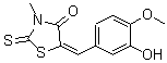 CAS#: 331261-30-4， (5E)-5-(3-Hydroxy-4-Methoxybenzylidene)-3-Methyl-2-Thioxo-1,3-Thiazolidin-4-One
