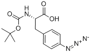 structure of CAS# 33173-55-6, 4-Azido-N-[(1,1-Dimethylethoxy)Carbonyl]-L-Phenylalanine