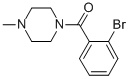 structure of CAS# 331845-66-0, (2-Bromophenyl)(4-Methylpiperazin-1-Yl)Methanone;(2-Bromophenyl)(4-Methylpiperazin-1-Yl)Methanone;1-(2-Bromophenyl)Carbonyl-4-Methylpiperazine