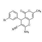 CAS#: 331950-32-4， 2-Amino-4-(3-Bromophenyl)-7-Methyl-5-Oxo-4H,5H-Pyrano[4,3-b]Pyran-3-Carbonitrile