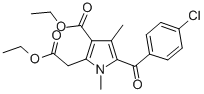 CAS#: 33369-27-6， Ethyl 5-(4-Chlorobenzoyl)-2-(2-Ethoxy-2-Oxoethyl)-1,4-Dimethylpyrrole-3-Carboxylate