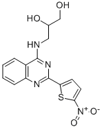 CAS 登录号：33372-40-6， 3-[[2-(5-硝基噻吩-2-基)喹唑啉-4-基]氨基]丙烷-1,2-二醇