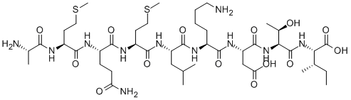 CAS 登录号：334731-59-8， 丙氨酰-蛋氨酰-谷氨酰胺酰-蛋氨酰-亮氨酰-赖氨酰-天冬氨酰-苏氨酰-异亮氨酸