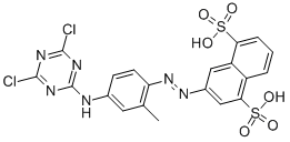 CAS#: 33508-55-3， 3-[4-[(4,6-Dichloro-1,3,5-Triazin-2-Yl)Amino]-2-Methylphenyl]Diazenylnaphthalene-1,5-Disulfonic Acid