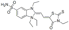 CAS#: 3351-67-5， (2Z)-N,1,3-Triethyl-2-[(2Z)-2-(3-Ethyl-4-Oxo-2-Sulfanylidene-1,3-Thiazolidin-5-Ylidene)Ethylidene]Benzimidazole-5-Sulfonamide