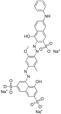 CAS#: 3354-97-0， Trisodium 4-Hydroxy-5-[[4-[[1-Hydroxy-6-(Phenylamino)-3-Sulphonato-2-Naphthyl]Azo]-5-Methoxy-2-Methylphenyl]Azo]Naphthalene-2,7-Disulphonate