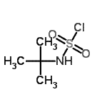 structure of CAS# 33581-95-2, (2-Methyl-2-propanyl)sulfamyl chloride;[(tert-butyl)amino]chlorosulfone;tert-butyl sulfamoyl chloride;tert-butylsulfamoyl chloride