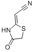 CAS 登录号：3364-82-7， (2E)-2-(4-氧代-1,3-噻唑烷-2-亚基)乙腈