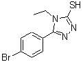 structure of CAS# 337487-15-7, 5-(4-Bromophenyl)-4-Ethyl-4H-1,2,4-Triazole-3-Thiol;5-(4-bromophenyl)-4-ethyl-1,2,4-triazole-3-thiol;5-(4-brom<wbr>ophenyl)-<wbr>4-ethyl-2<wbr>,4-dihydr<wbr>o-3H-1,2,<wbr>4-triazol<wbr>e-3-thione;5-(4-Bromo-phenyl)-4-ethyl-4H-[1,2,4]triazole-3-thiol
