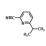 structure of CAS# 337904-76-4, 6-Isopropyl-2-Pyridinecarbonitrile;2-Cyano-6-isopropylpyridine;6-(ISOPROPYL)-2-PYRIDINECARBONITRILE;6-isopropylpicolinonitrile