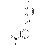 structure of CAS# 3382-80-7, (E)-N-(4-Fluorophenyl)-1-(3-Nitrophenyl)Methanimine;(1E)-1-(4-fluorophenyl)-2-(3-nitrophenyl)-1-azaethene;(4-fluorophenyl)(3-nitrobenzylidene)amine;4-fluoro-N-(3-nitrobenzylidene)aniline