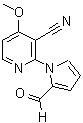 structure of CAS# 338412-33-2, 2-(2-Formyl-1H-Pyrrol-1-Yl)-4-Methoxynicotinonitrile