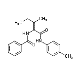 CAS 登录号：339575-20-1， N-{(2Z)-3-甲基-1-[(4-甲基苯基)氨基]-1-氧代-2-戊烯-2-基}苯甲酰胺