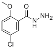 structure of CAS# 33977-11-6, 5-Chloro-2-Methoxy-Benzoic Acid Hydrazide;Zinc00389265;Stk081844